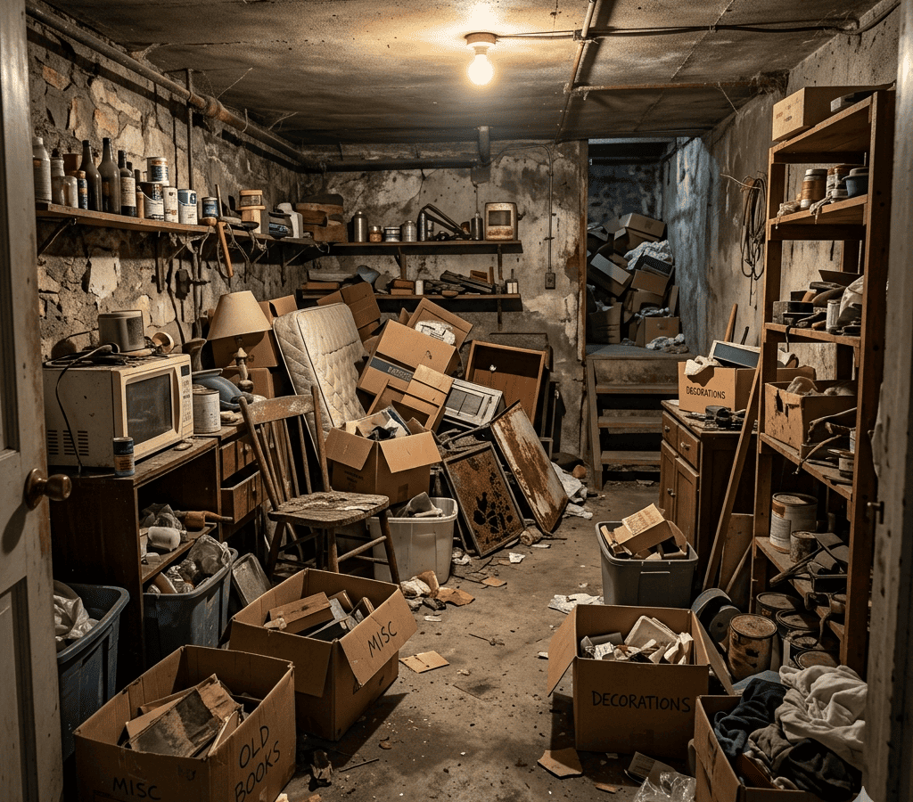 Débarras de caves, garages, greniers et terrains